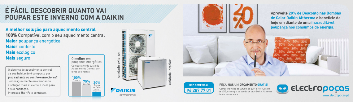 Promoção de Inverno 2014 Daikin Altherma alta temperatura